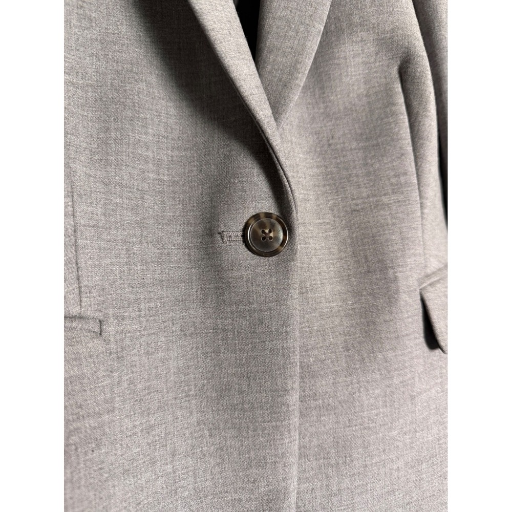 J.Crew 365 Womens Gray Single Button Blazer Jacket Size 6 Professional Office - Picture 5 of 13